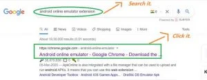 Android online emulator extension
