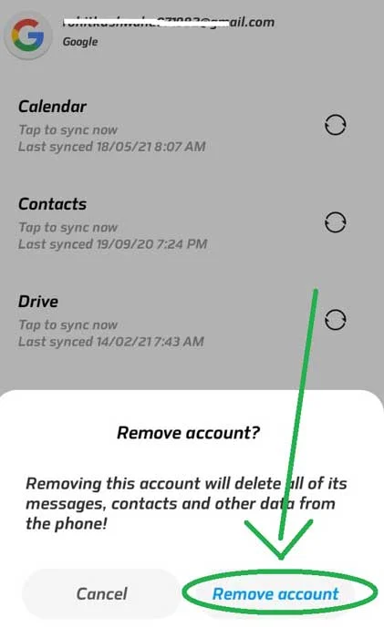remove gmail accunt mi redmi phone