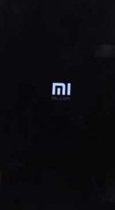 As the mi logo appears and vibrates then release only the power button.