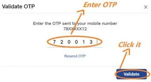 Enter the otp which will be sent to your postpaid jio mobile number