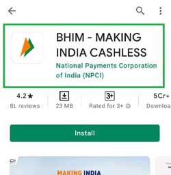 How to reset upi pin in BHIM Application
