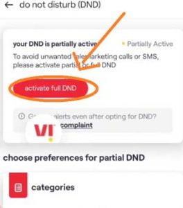How to activate dnd in vodafone