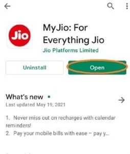 install the My Jio application