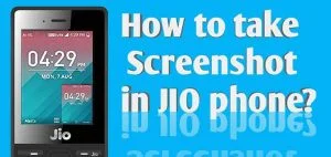how to take screenshot in jio phone