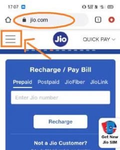 How to check online jio balance