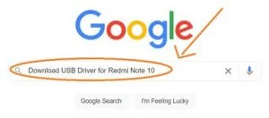  search " Download USB Driver for Redmi Note 10