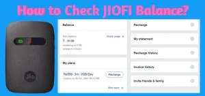 How to check JioFi balance
