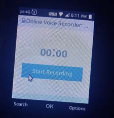 Click on the start recording option