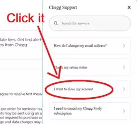 Click on the "I want to close my account