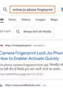 jio phone lock fingerprint