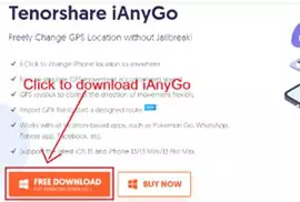 Download and install the tenorshare iAnyGo  software
