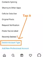 switch account type