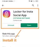 Install locker for insta social app