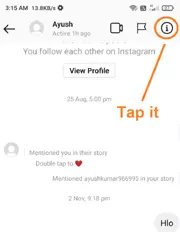 tap i icon instagram chat theme