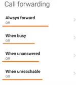What are the Different types of call forwarding