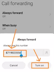 turn on call diverting
