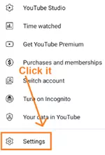 youtube setting