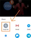 Tap on the 'copy link' option which will copy the link of the particular youtube video.