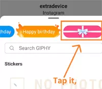 tap on the gift icon
