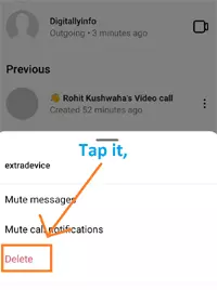 How to delete video call history on Instagram