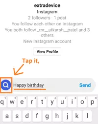 How to send instagram gift message 
