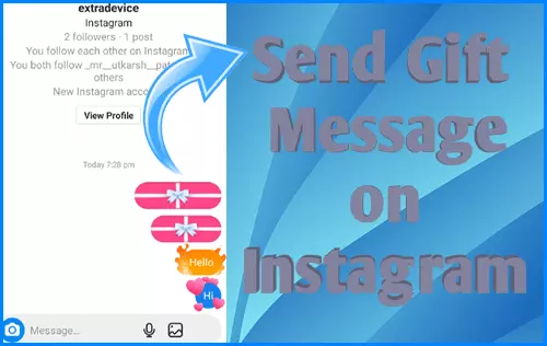 How to send gift message on instagram