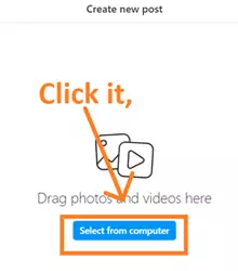 Click on the select from computer