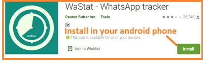 2. WaStat – WhatsApp tracker Free online/offline status