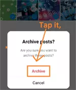 tap on the Archive