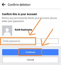 how to delete facebook account without login