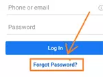 Tap the Forgot password option.