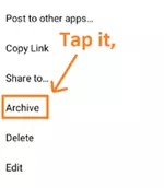 is there a way to archive all instagram posts