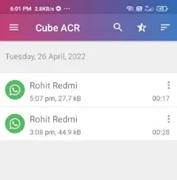 whatsapp audio call recording