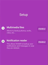 enable multimedia file and notfication reader
