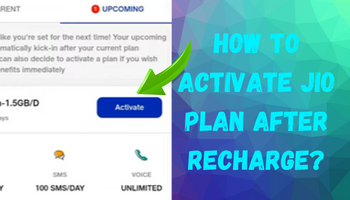 how to activate jio plan after recharge