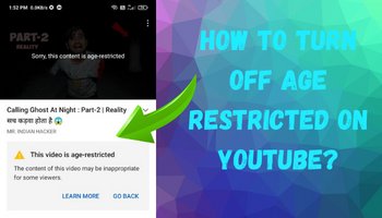 how to turn off age restriction on youtube
