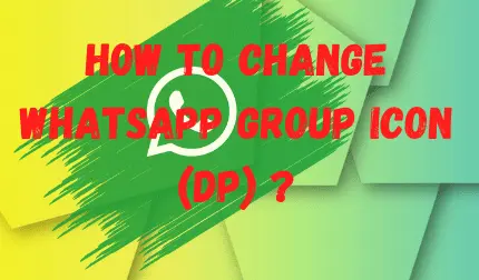 How to change group icon in whatsapp