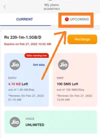 how to activate second plan in jio