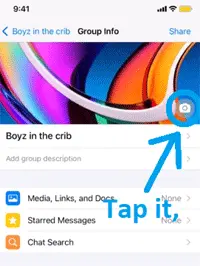 Change group icon on whatsapp on Iphone
