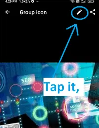 Tap on the edit icon.