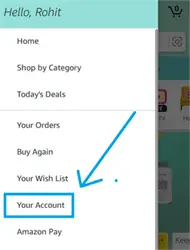  tap on the account option.