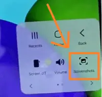  tap on the screenshot option