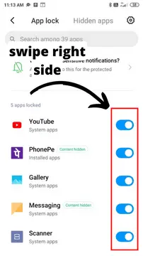 how to check hidden apps in mobile