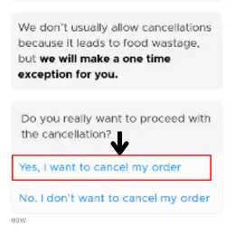  Your order will be canceled in no time