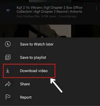 Click on download video, and select the quality. And then, again, tap on the download video. 