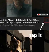 Search for it and then click on the three dots below the video.