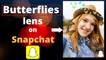 What is the Butterflies lens on Snapchat?