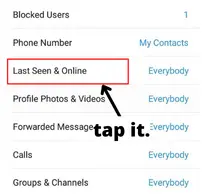 "last seen and online telegram