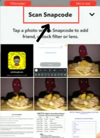 Using Snap code image