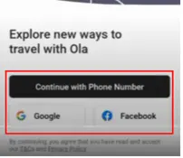 how to book ola cab for 4 persons